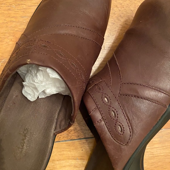 Clark’s leather upper clogs very nice comfy 9W - Picture 9 of 16